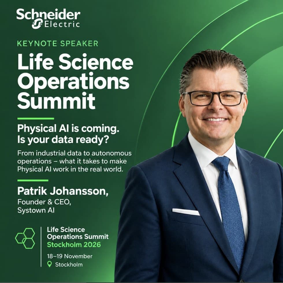 Life Science Operations Summit, Stockholm, 18–19 November 2026 — keynote speaker Patrik Johansson, Founder & CEO, Systown AI