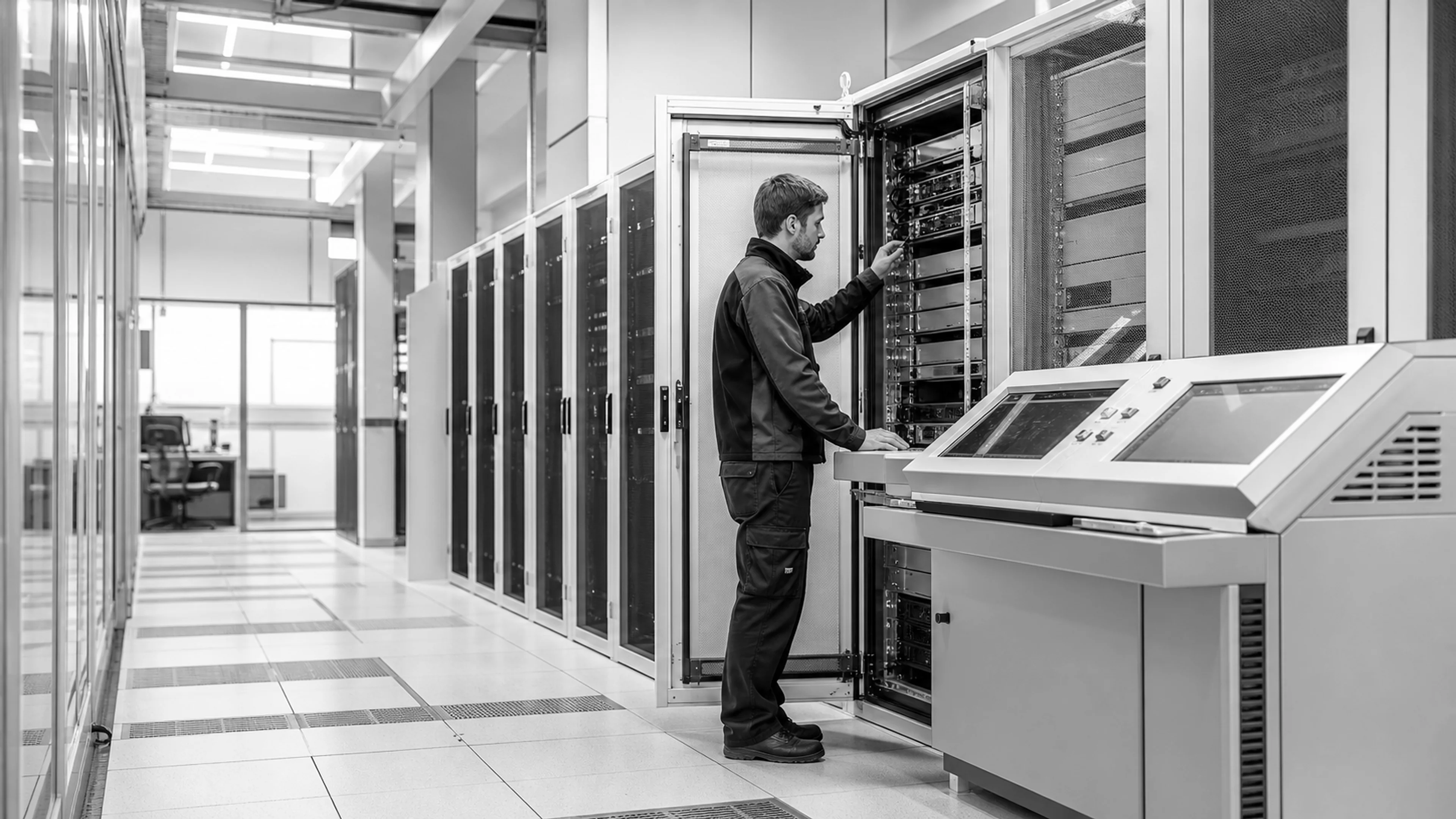 Illustration of industrial computing infrastructure.