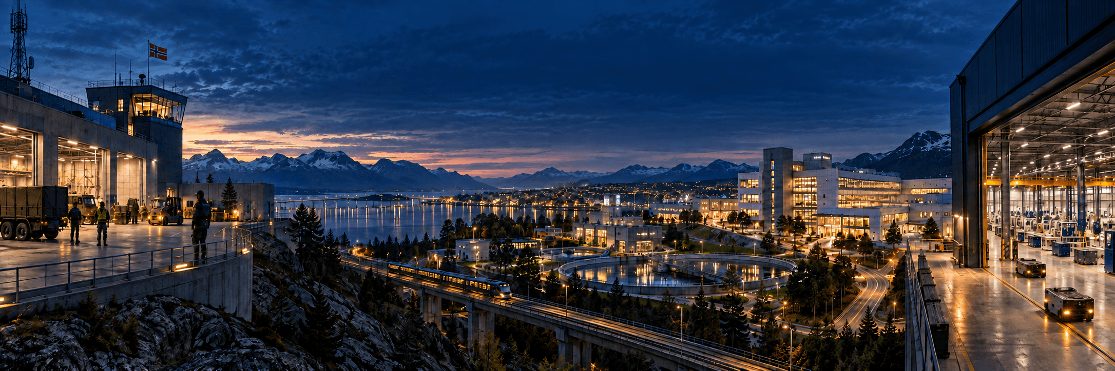 Panorama spanning industrial, public-service, healthcare and security settings